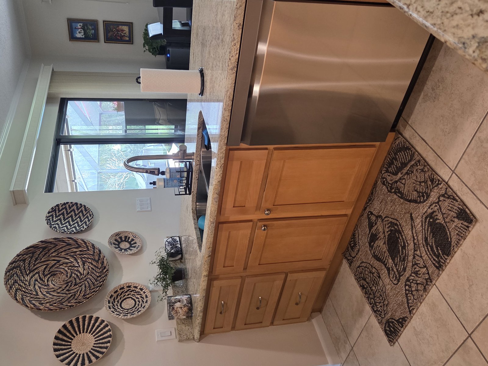 Customer photo for review titled "Fits right In my coastal-themed kitchen!"