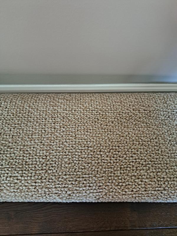 Customer photo for review titled "The beige color is lighter than pictured"