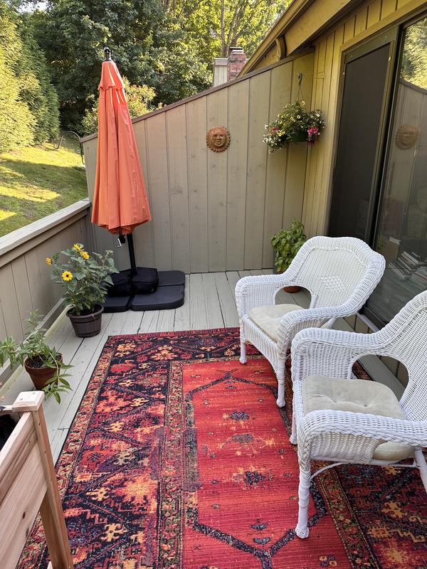 Customer photo for review titled "Gorgeous tribal rug"