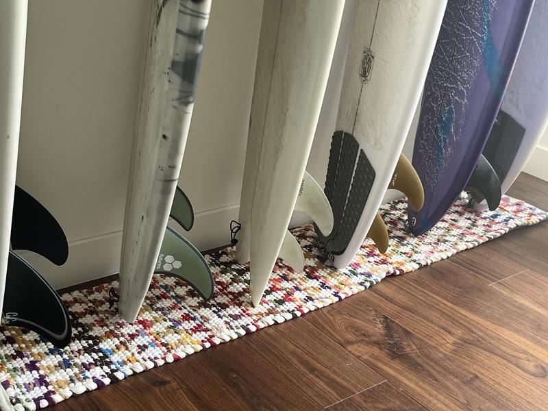 Customer photo for review titled "Stylish pad for surfboards."