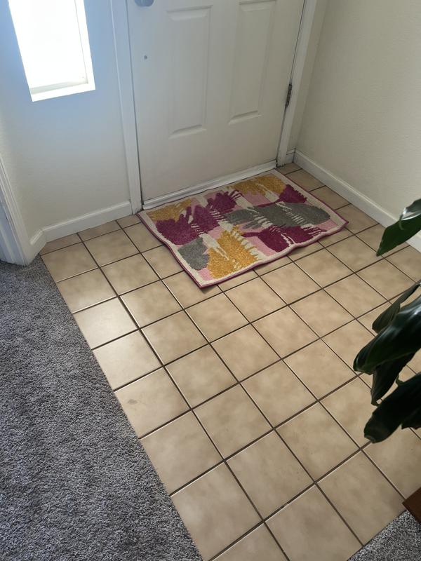 Customer photo for review titled "Perfect entryway rug!"