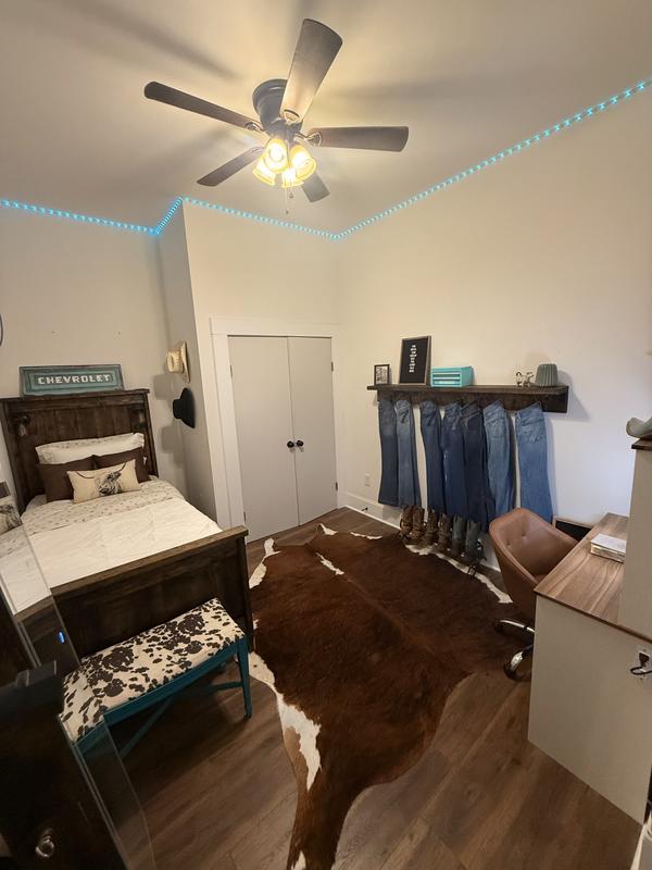 Customer photo for review titled "Cowhide Rug"