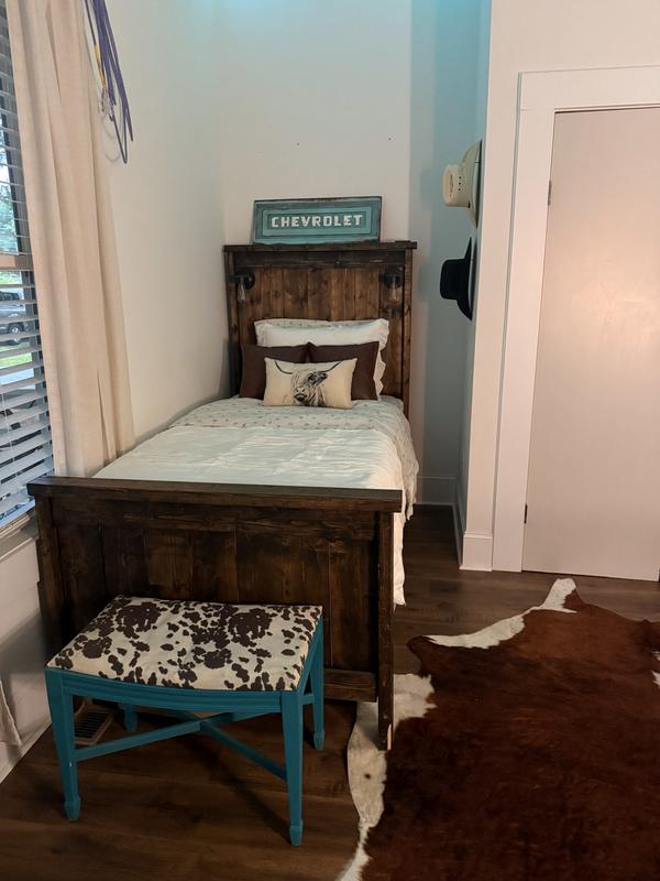 Customer photo for review titled "Cowhide Rug"