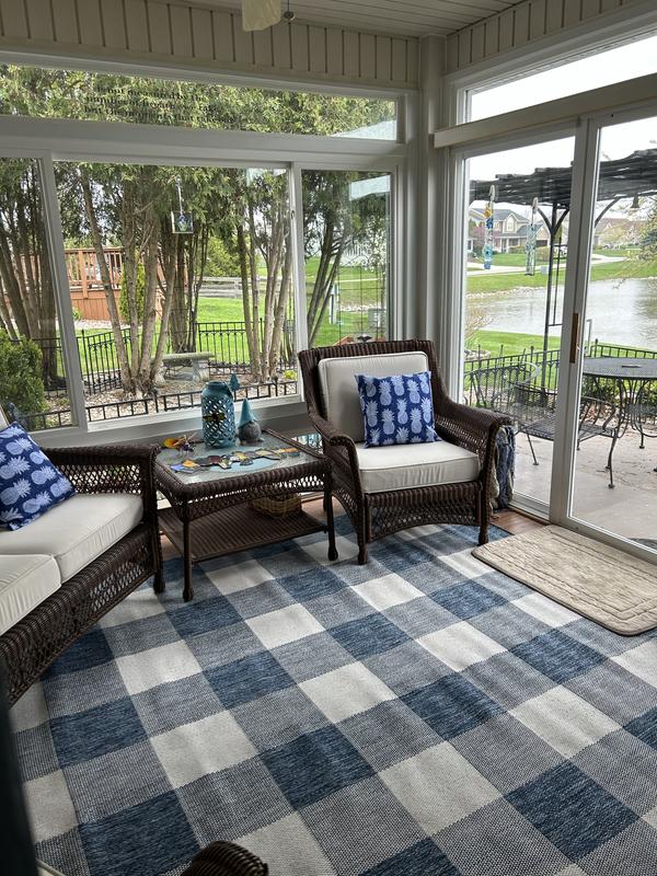 Customer photo for review titled "Sunroom rug"