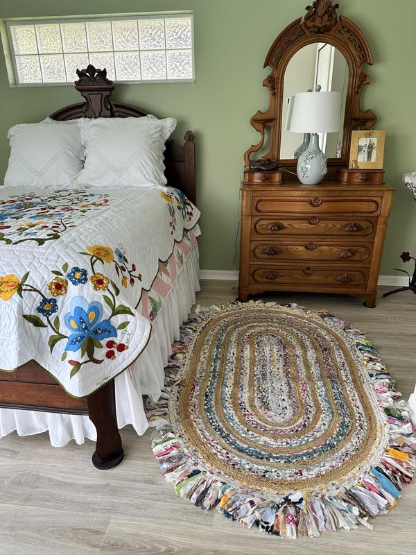 Customer photo for review titled "Love texture and color this rugs for you"