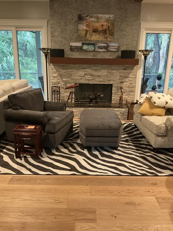 Customer photo for review titled "safari rug"