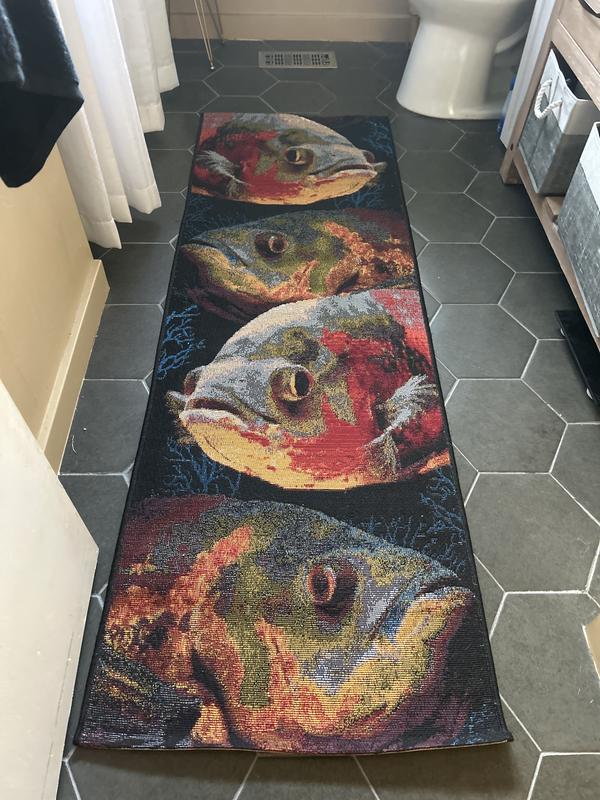 Customer photo for review titled "Fish rug!"