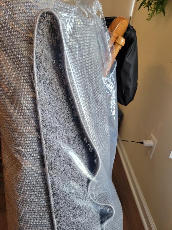 Customer photo for review titled "8x10 Dark Gray solid shag rug"