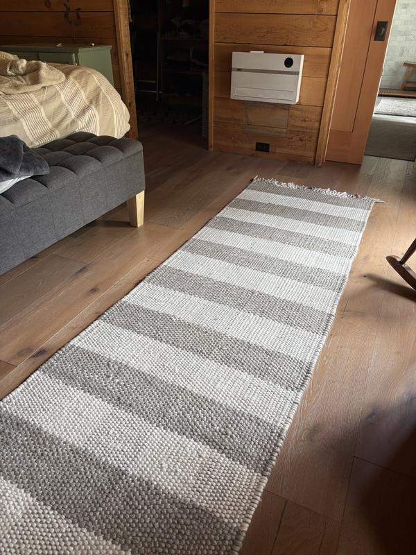 Customer photo for review titled "Comfy stylish rug"