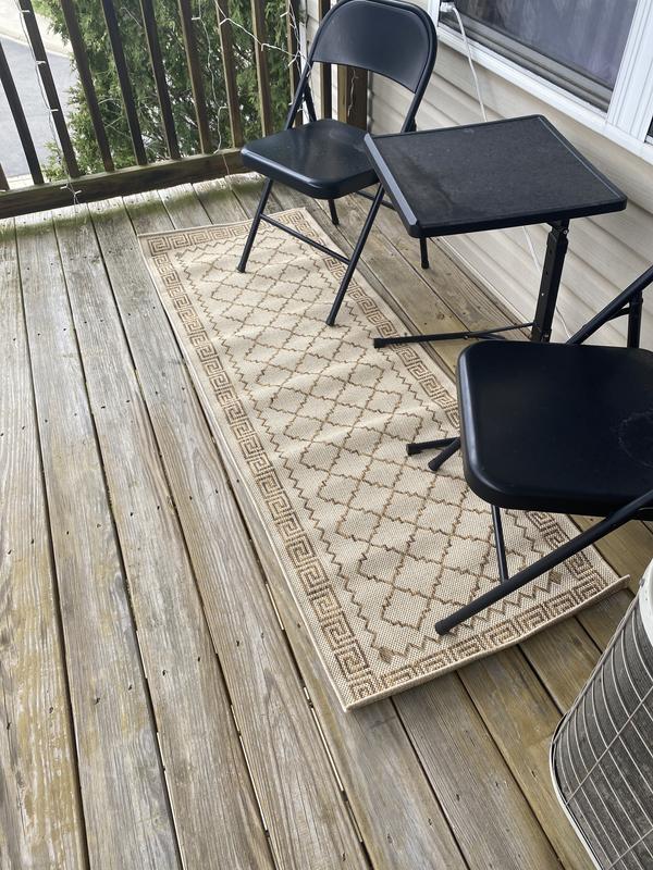 Customer photo for review titled "Great outdoor rug!"