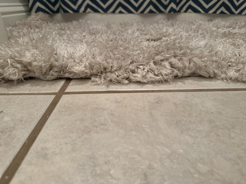 Customer photo for review titled "Soft fluffy rug!"
