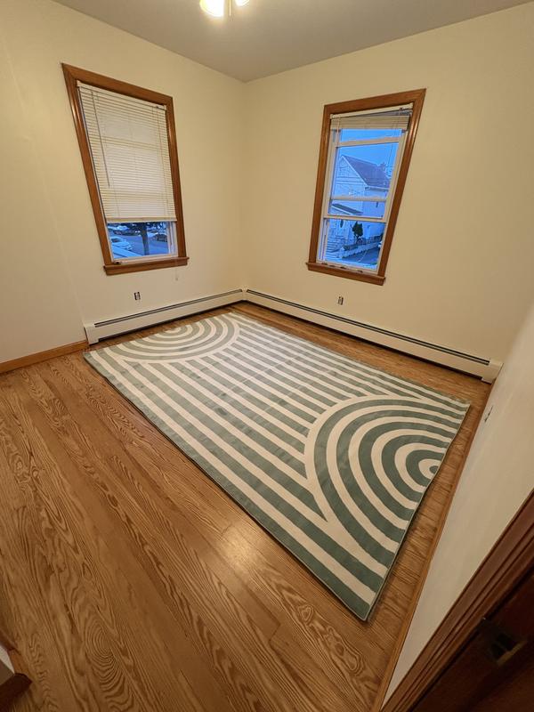 Customer photo for review titled "Cute rug but arrived damaged"