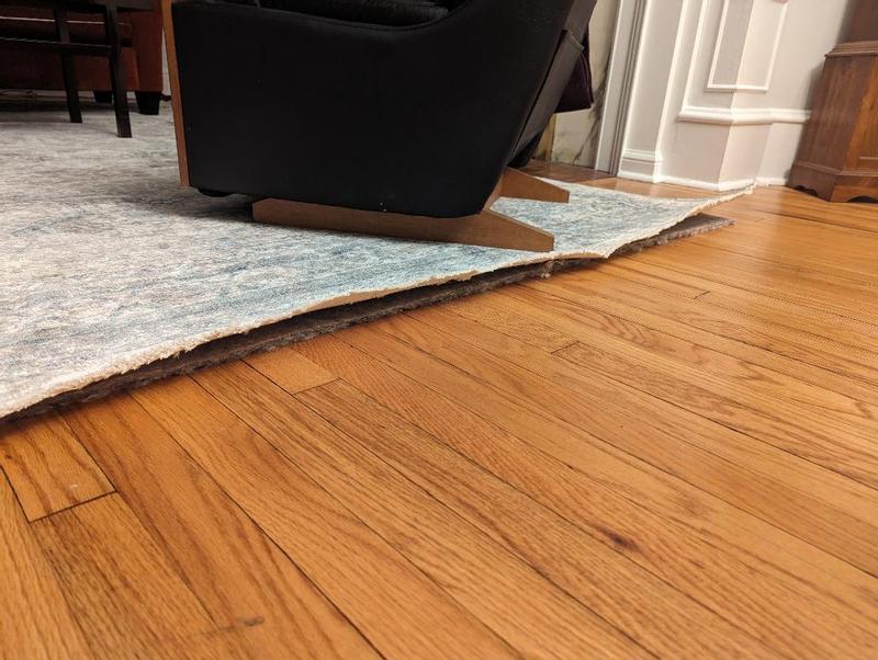 Customer photo for review titled "Can't get two of four edges to lie flat"