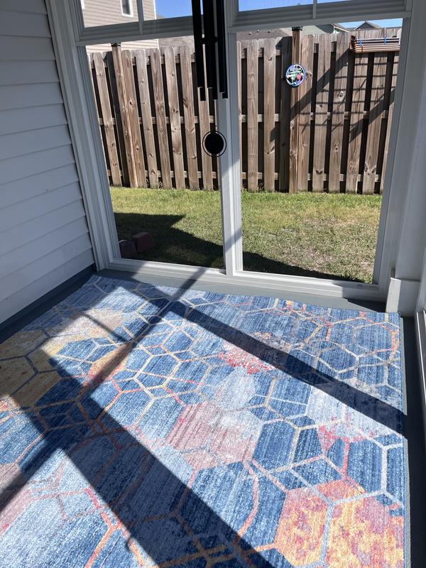 Customer photo for review titled "Sunroom rug"