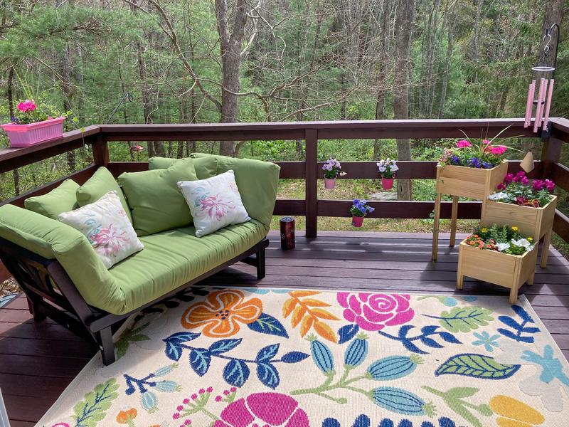 Customer photo for review titled "Beautiful rug everyone loves it!"