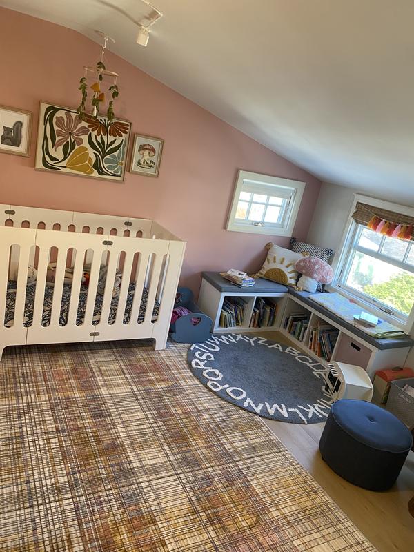 Customer photo for review titled "Cute plaid rug"