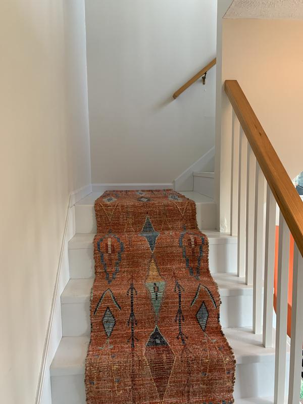 Customer photo for review titled "Stair runner style"