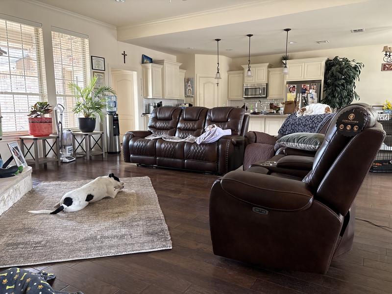 Customer photo for review titled "Beautiful comfortable"