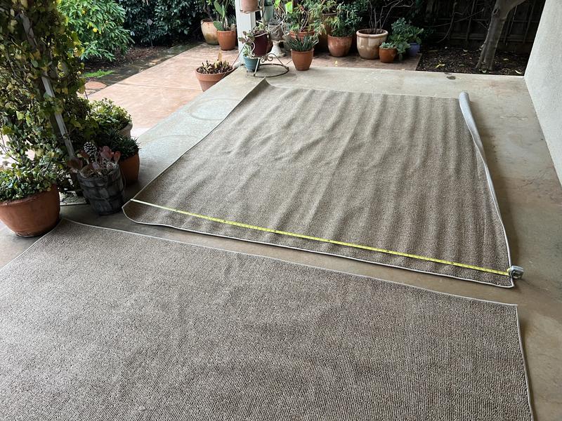 Customer photo for review titled "One good rug one bad one"