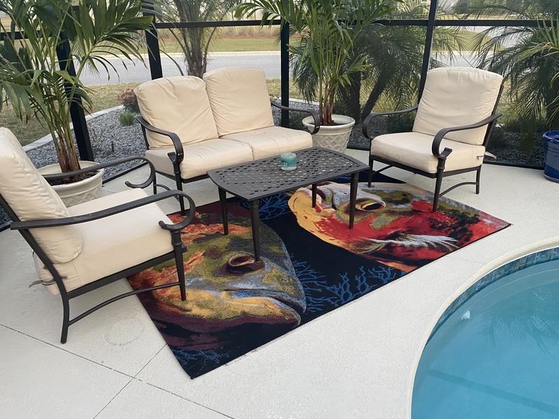 Customer photo for review titled "Fish rug"