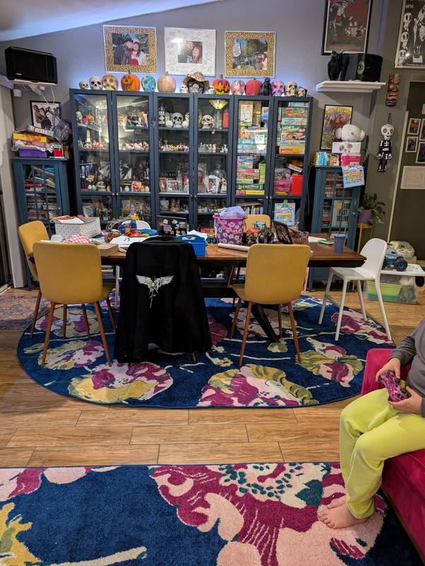 Customer photo for review titled "Using this under dining table"