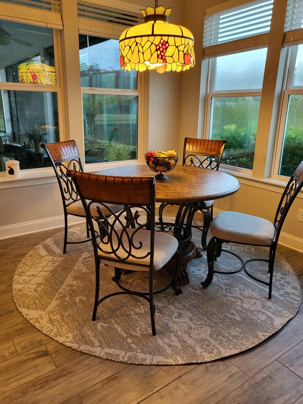 Customer photo for review titled "What a difference a rug makes!"
