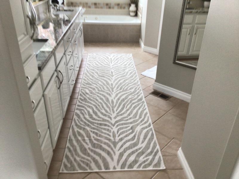 Customer photo for review titled "Animal print runner."