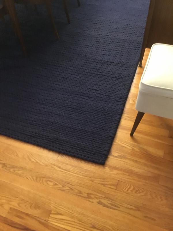 Customer photo for review titled "Hand woven Lana New Zealand wool rug."