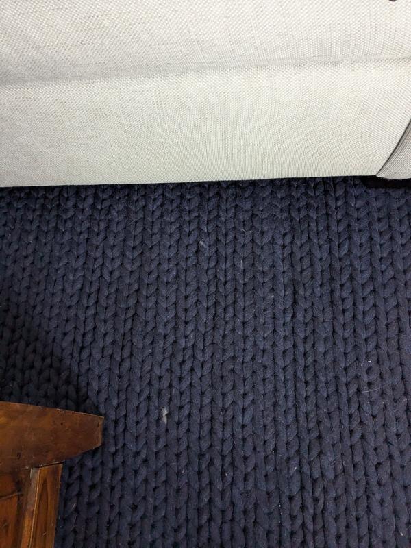 Customer photo for review titled "Discoloration potential for shedding"