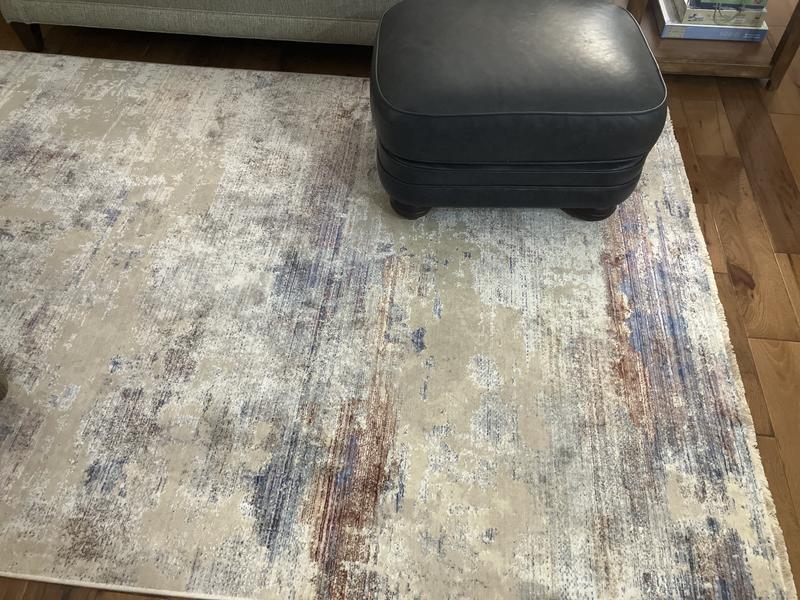 Customer photo for review titled "Great rug for living room"