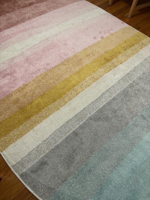 Customer photo for review titled "Great quality rug and pretty colors"