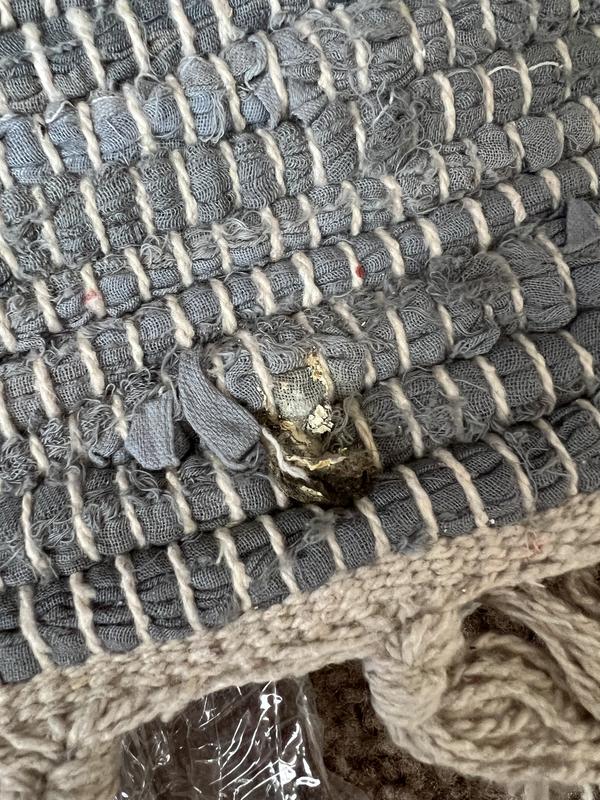 Customer photo for review titled "Rug is not light grey"