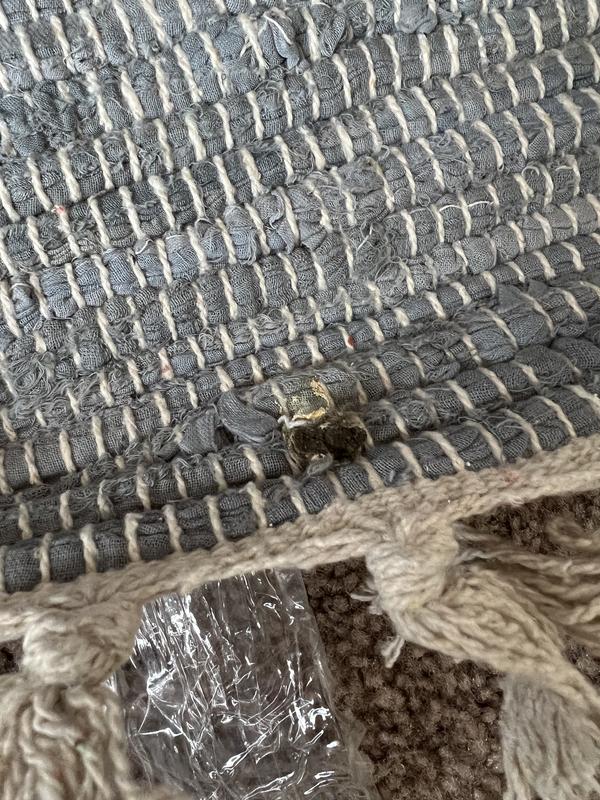 Customer photo for review titled "Rug is not light grey"