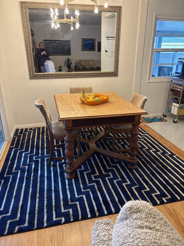 Customer photo for review titled "Finally a Deep blue with no green undertones!"