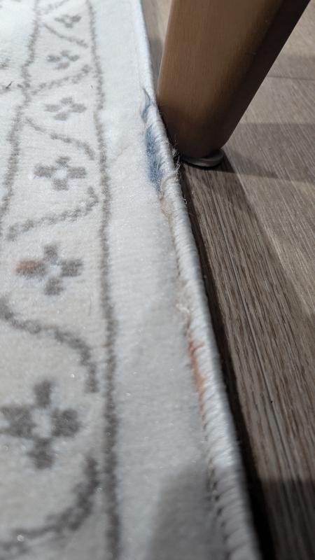 Customer photo for review titled "Nice rug but a couple minor defects"