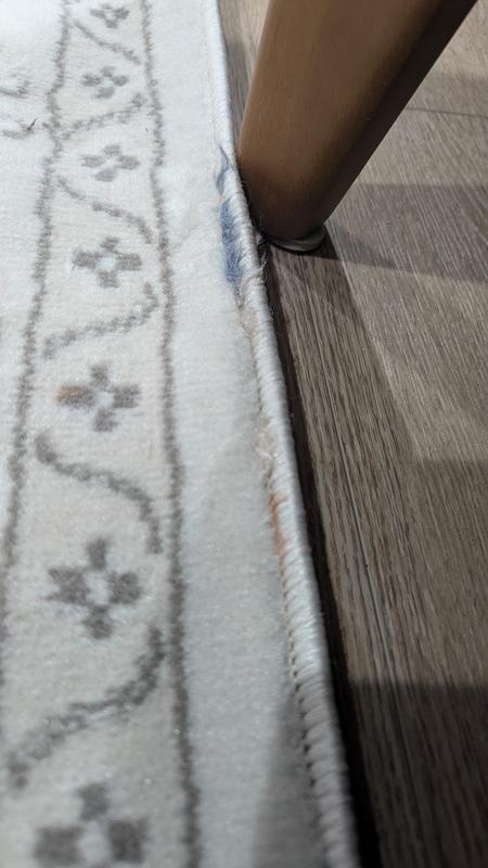 Customer photo for review titled "Nice rug but a couple minor defects"