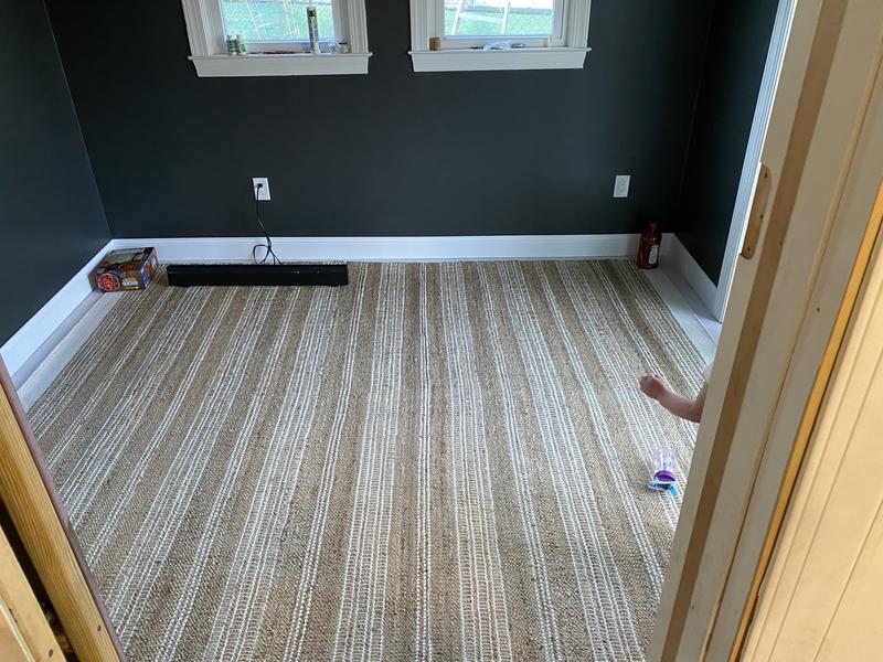 Customer photo for review titled "Beautiful rug good quality not the most comfy"