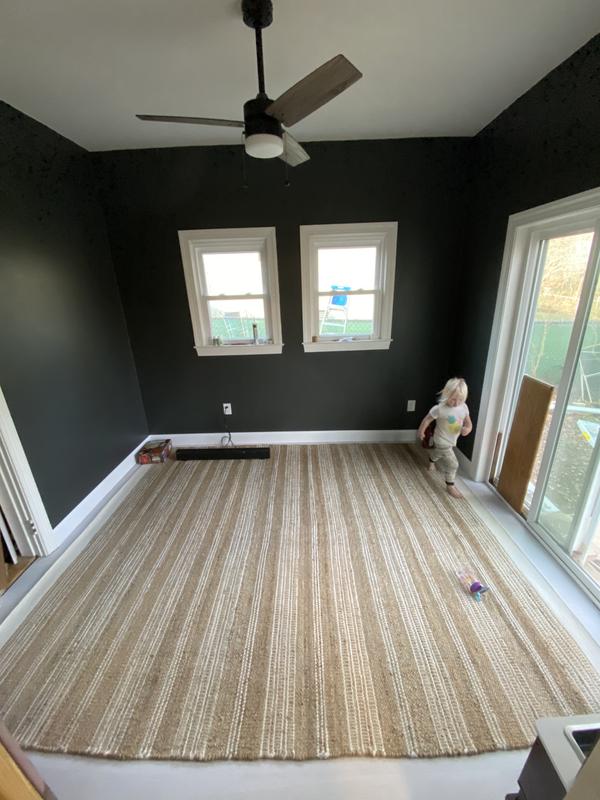 Customer photo for review titled "Beautiful rug good quality not the most comfy"