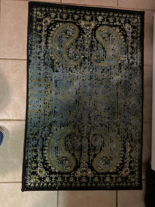 Customer photo for review titled "The ink must’ve run out on the rug I got"