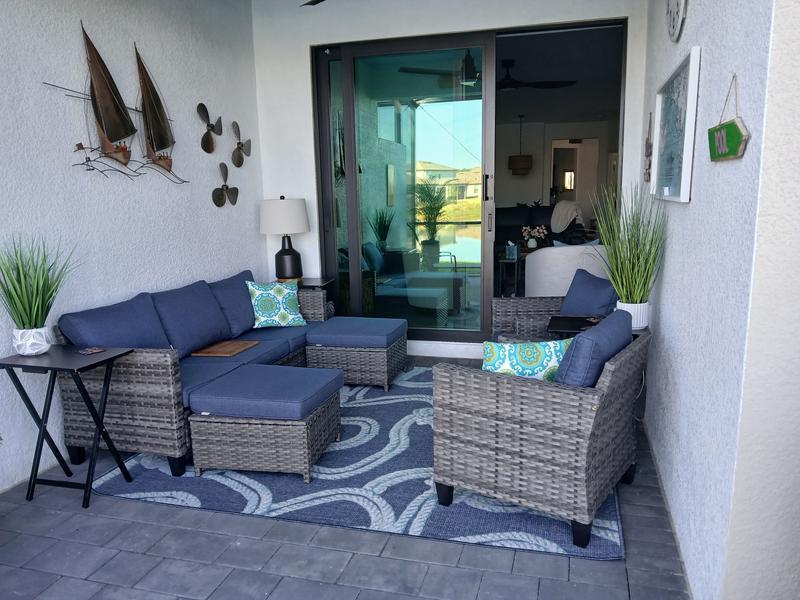 Customer photo for review titled "Made our lanai!"