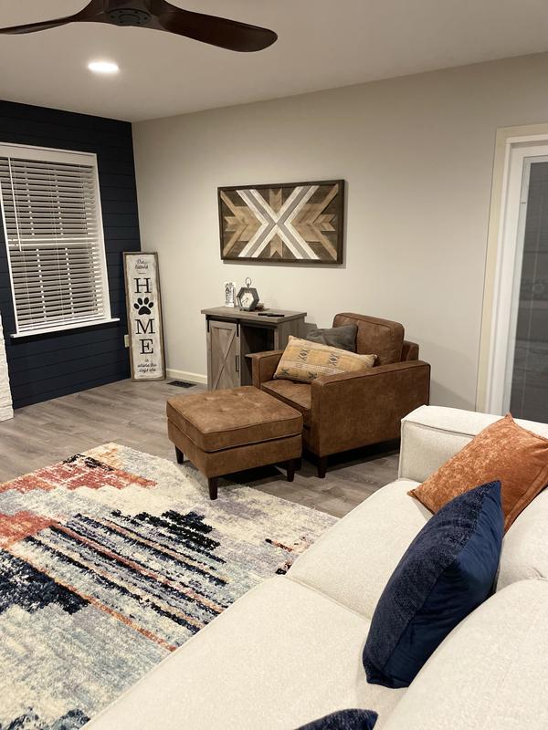 Customer photo for review titled "Area rug for family room"