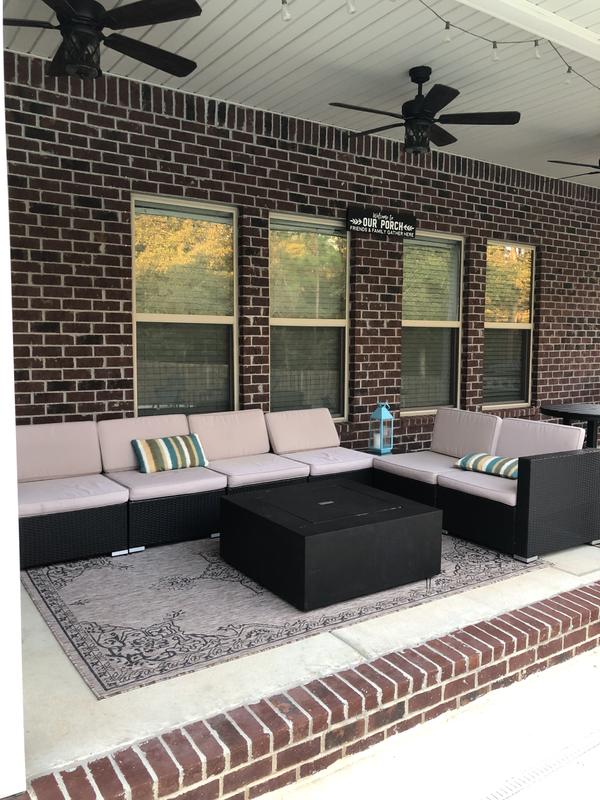 Customer photo for review titled "Perfect outdoor rugs."