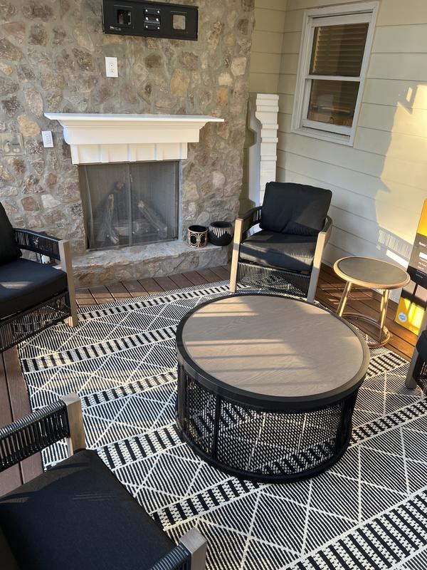 Customer photo for review titled "Looks great with my black chairs"