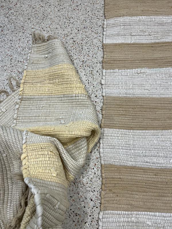 Customer photo for review titled "Beware- color does not hold when washed"