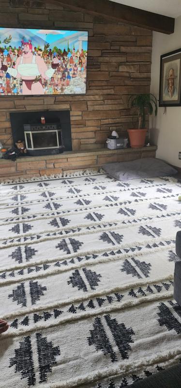 Customer photo for review titled "Love our new rug!"