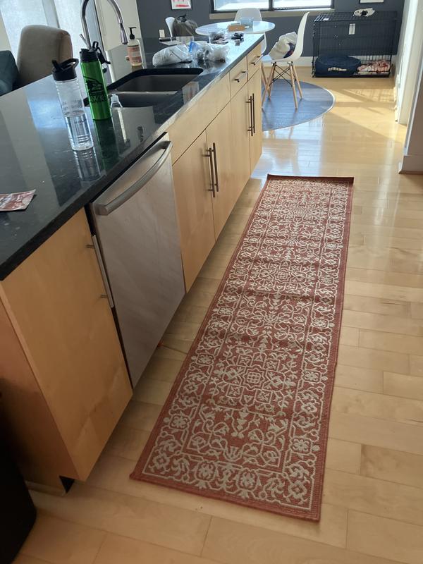 Customer photo for review titled "2' x 8' Outdoor Botanical Runner Indoor / Outdoor"