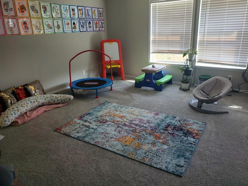 Customer photo for review titled "Absolutely gorgeous rug."