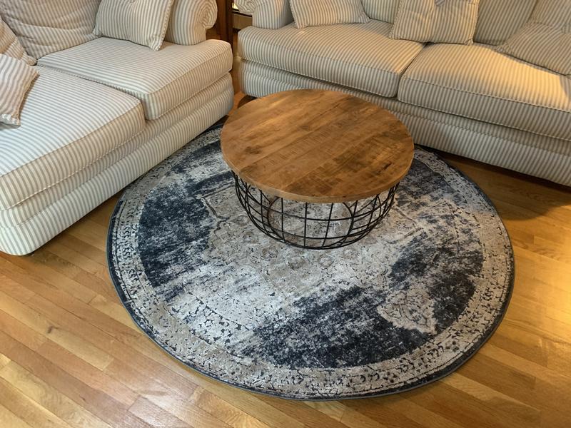 Customer photo for review titled "Round area rug"