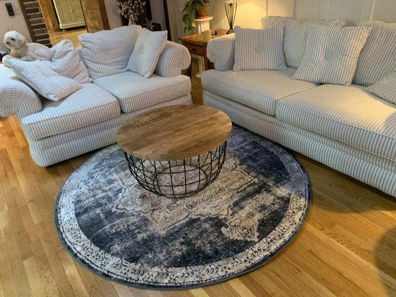 Customer photo for review titled "Round area rug"