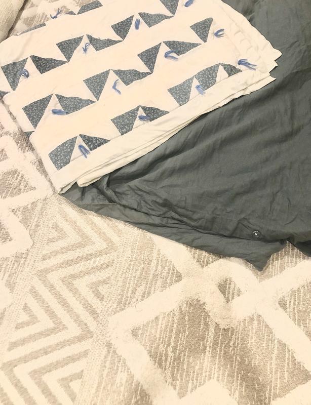 Customer photo for review titled "Beautifully Light Lifting Rug"